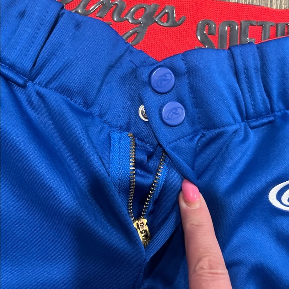 Rawlings Launch Series Fastpitch Softball Pants Pockets Stretch Blue Girls Large - Picture 3 of 6